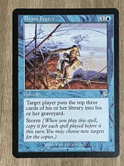 Awesome Magic The Gathering MTG Card Scourge Brain Freeze X2 29/143 LP - Image 2