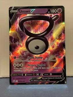 Pokemon TCG Unown v SWSH300 Sword & Shield Black Star Promo Card - Image 1