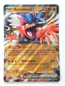 Koraidon Ex 125/198 Scarlet & Violet Base Set Cosmo Holo Rare Pokemon Card 2023 - Image 1