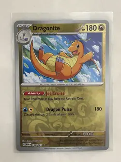Pokemon TCG Dragonite Reverse Holo Card NM 149/165 Scarlet & Violet 151 - Image 1