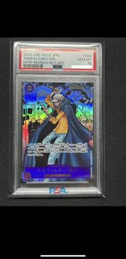 PSA 10 Trafalgar Law OP05-069 Comic Parallel Manga Art One Piece Card Japanese - Image 1