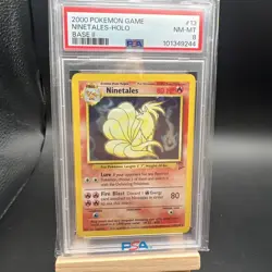 Ninetales 013/130 Base Set 2 Holo 2000 Pokemon PSA 8 - Image 1