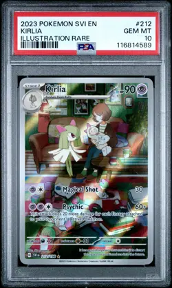 2023 POKEMON SVI EN-SCARLET & VIOLET ILLUSTRATION RARE #212 KIRLIA PSA 10 - Image 1