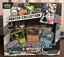 New Pokemon TCG Black Bolt & White Flare Unova Poster Collection Box (SEALED) - Image 1