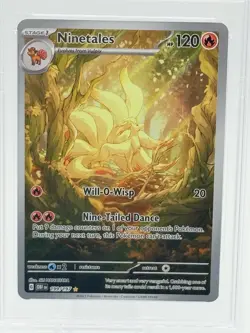 2023 POKEMON OBF EN-OBSIDIAN FLAMES ILLUSTRATION RARE #199 NINETALES PSA 9 - Image 2
