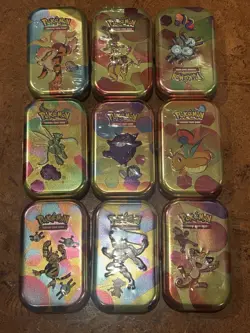 Pokemon Scarlet & Violet 151 Mini Tins- LOT 9X Factory Sealed Tins - 18 Packs - Image 1