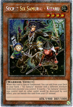 YuGiOh! Secret Six Samurai - Kizaru RA03-EN017 Platinum Secret Rare 1st Edition - Image 1