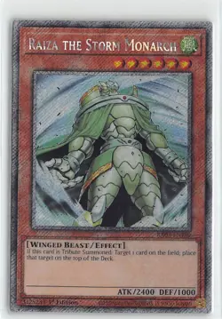 YuGiOh Quarter Century Bonanza Raiza The Storm Monarch Platinum Secret Rare - Image 1