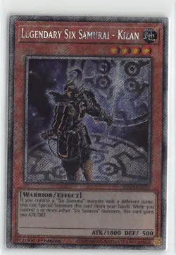 YuGiOh Quarter Century Bonanza Legendary Six Samurai - Kizan Platinum Secret - Image 1