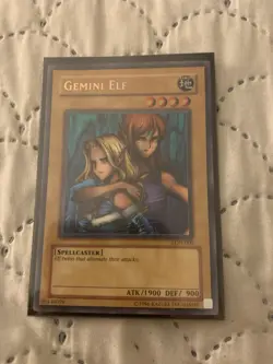 YuGiOh! Gemini Elf LON-000 Super Rare Unlimited NM - Image 1