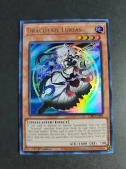 Dracotail Lukias JUSH-EN001 Ultra Rare Yugioh Justice Hunters - Image 1