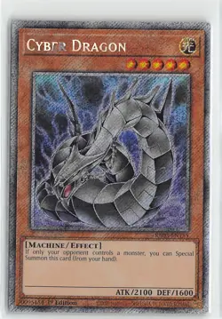 YuGiOh Quarter Century Bonanza Cyber Dragon Platinum Secret Rare #RA03-EN155 - Image 1
