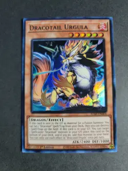 Dracotail Urgula JUSH-EN004 Super Rare Yugioh Justice Hunters - Image 1