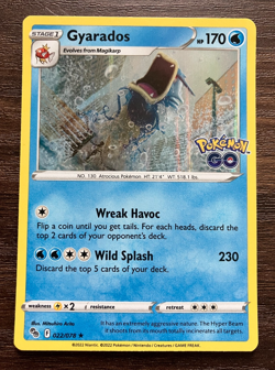 HOLO Gyarados 022/078 - 2022 Pokemon Go Series Rare Card - Mitsuhiro Arita Art - Image 1