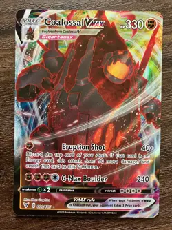 NM HOLO Coalossal VMAX 099/185 - 2020 Pokemon Vivid Voltage Rare Card - CLEAN - Image 1