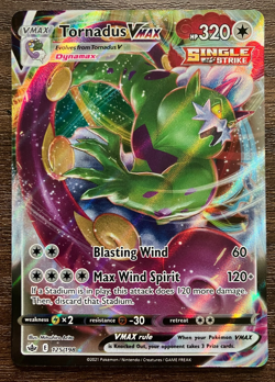 NM HOLO Tornadus VMAX 125/198 - 2021 Pokemon Chilling Reign Rare Card - CLEAN - Image 1