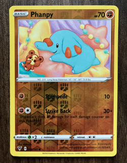 REVERSE HOLO Phanpy 086/185 - 2020 Pokemon Vivid Voltage Common Card - NM - Image 1