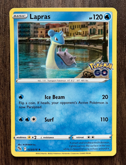 NM HOLO Lapras 023/078 - 2022 Pokemon Go Series Rare Card - CLEAN - Image 1
