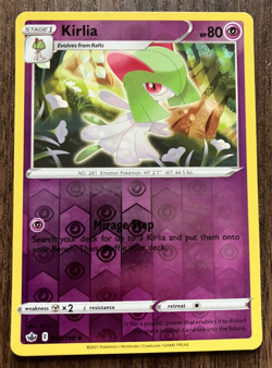 REVERSE HOLO Kirlia 060/198 - 2021 Pokemon Chilling Reign Uncommon Card - NM - Image 1