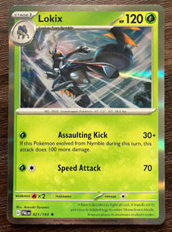 HOLO Lokix 021/193 - 2023 Pokemon Paldea Evolved Rare Card - CLEAN NM - Image 1