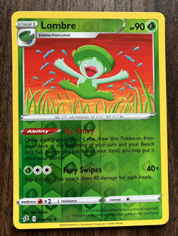REVERSE HOLO Lombre 008/192 - 2020 Pokemon Rebel Clash Uncommon Card CLEAN NM - Image 1