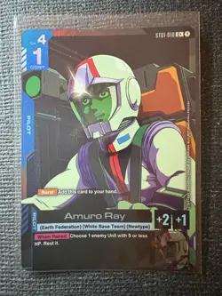 Amuro Ray C+ Holo - ST01-010 NM - Gundam TCG Card Game - Image 1