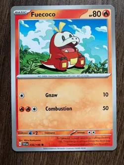 Fuecoco 036/198 - 2023 Pokemon Scarlet & Violet Common Card - Akira Komayama Art - Image 1