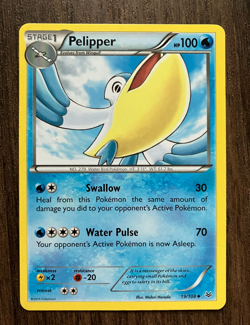 Pelipper 19/108 - 2015 Pokemon Sun & Moon Uncommon Card - CLEAN NM - Image 1
