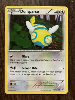 Dunsparce 101/146 - 2014 Pokemon XY Uncommon Card - CLEAN NM - Image 1
