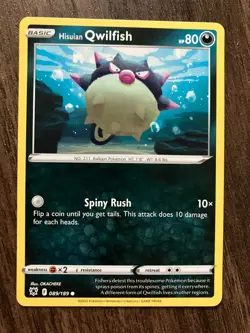 Hisuian Qwilfish 089/189 - 2022 Pokemon Astral Radiance Common Card - CLEAN NM - Image 1