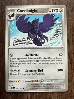 Corviknight 148/193 - 2023 Pokemon Paldea Evolved Uncommon Card - CLEAN NM - Image 1