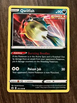 Qwilfish 101/198 - 2021 Pokemon Chilling Reign Common Card - CLEAN NM - Image 1