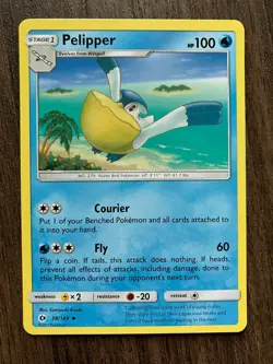 Pelipper 38/149 - 2017 Pokemon Sun & Moon Uncommon Card - CLEAN NM - Image 1