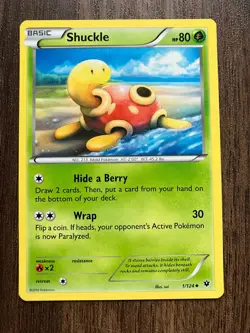 Shuckle 1/124 - 2016 Pokemon Fates Collide Uncommon Card - Sui Art - CLEAN NM - Image 1