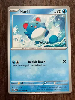 Marill 044/193 - 2023 Pokemon Paldea Evolved Common Card - Saino Misaki Artwork - Image 1