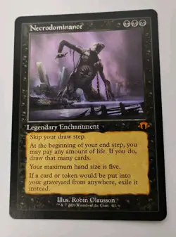 Retro Frame Necrodominance MTG, Modern Horizons 3, Mythic Black Enchantment - Image 1
