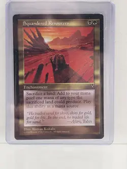 MTG English Magic Card Light Play SQUANDERED RESOURCES from Visions - Image 1
