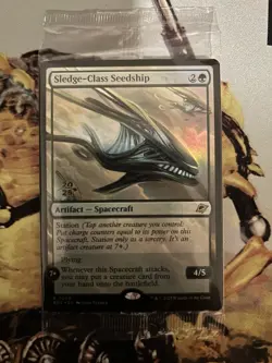 1x Sledge-Class Seedship MTG Edge of Eternities Rare Prerelease Foil NM Sealed - Image 1
