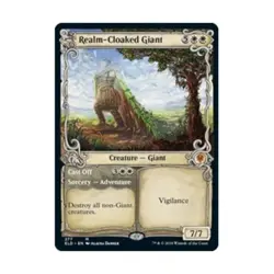 WOTC MtG Throne of Eldra Realm-Cloaked Giant // Cast Off (Showcase) (MR) ( NM - Image 1