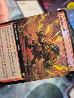R 0337 Pain for All FOIL EXTENDED ART Rare Edge of Eternities MTG EOE Robot Card - Image 4