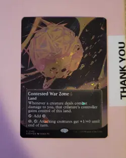 MTG Contested War Zone Borderless Galaxy Foil, Edge of Eternities , NM (0143) - Image 1