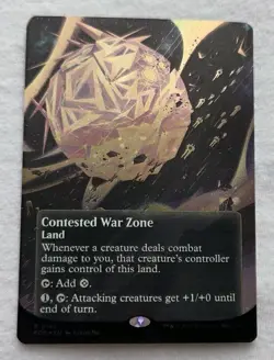 MTG Contested War Zone Borderless Galaxy Foil, Edge of Eternities , NM (0143) - Image 1
