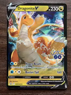 HOLO Dragonite V SWSH235 - 2022 Pokemon Go Promo Rare Card - CLEAN NM - Image 1