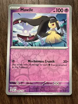 REVERSE HOLO Mawile 089/197 - 2023 Pokemon Obsidian Flames Common Card NM - Image 1