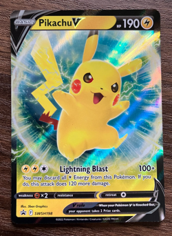 HOLO FULL ART Pikachu V SWSH198 - 2022 Pokemon Promo Card - CLEAN NM - Image 1