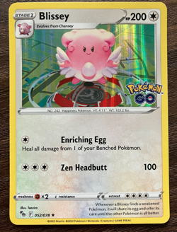HOLO Blissey 052/078 - 2022 Pokemon Go Series Rare Card - NM - Teeziro Art - Image 1