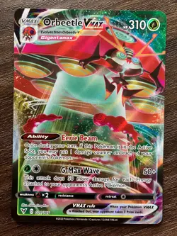 NM HOLO Orbeetle VMAX 021/185 - 2020 Pokemon Vivid Voltage Rare Card - CLEAN - Image 1