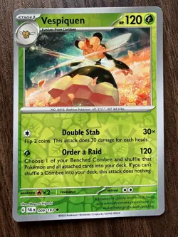 REVERSE HOLO Vespiquen 009/193 - 2023 Pokemon Paldea Evolved Uncommon Card NM - Image 1