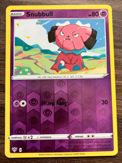 REVERSE HOLO Snubbull 070/189 - 2020 Pokemon Darkness Ablaze Common Card - NM - Image 1