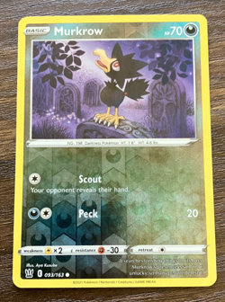 REVERSE HOLO Murkrow 093/163 - 2021 Pokemon Battle Styles Common Card - CLEAN NM - Image 1